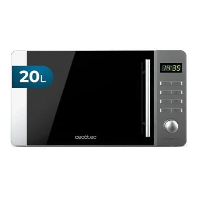 Immagine di Cecotec Forno a Microonde 20L Proclean 5010 Flatbed Inox. 700W, 8 Programmi, Design Compatto, Interno Ceramico, Timer 60 Min, Tecnologia 3Dwave, Dettagli Metalizzati