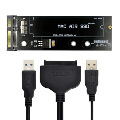Immagine di CableCC, Adattatore USB 3.0 a 12 + 6 pin SSD HDD per disco rigido SATA 22 pin, Apple Macbook Air A1369, A1370 2010 e 2011