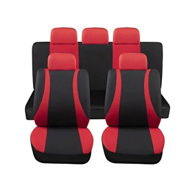 Immagine di Auto Accessori Lupex Set Coprisedili Universali LS10 Colore Rosso Anteriori e Posteriori in Poliestere Utilitaria No Suv
