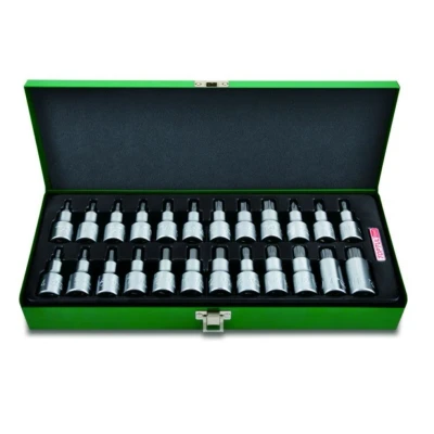 Immagine di TOPTUL GAAD2404 Set bussole 24 Esagonale, Intaglio a croce (PH), Spline, Torx 1/2 Quadrato