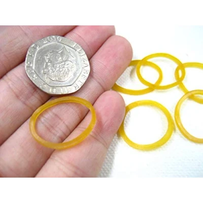 Immagine di 100 piccoli elastici in gomma per confezionare la casa, pratici 20 mm rubber