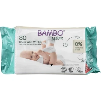 Immagine di Bambo Nature Salviettine umidificate, essenziali per neonati, salviette ecologiche bambini, delicate e morbide, umidificate idratanti sulla pelle gli