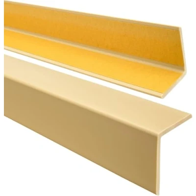 Immagine di Profilo angolare QUEST 27x27mm, Listello di protezione in plastica flessibile Striscia autoadesiva Riparo dei profili angolari e bordi, facile da installare, Creme, 200cm