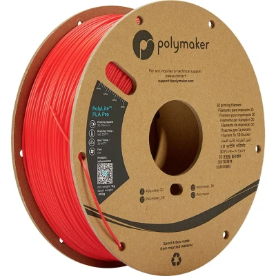Immagine di Polymaker PA07004 Filamento per stampante 3D PLA Pro Elevata rigidità, resistente agli urti 1.75 mm 1000 g Rosso PolyLite™ 1 pz.