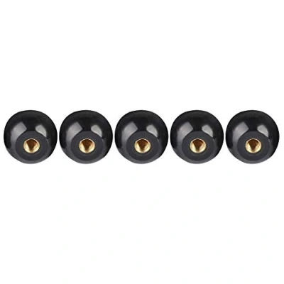 Immagine di 5Pz Manopola a leva sfera 40mm Diametro M12 Filetto femmina in bachelite nera Inserto rame Sostituzione della macchina utensile