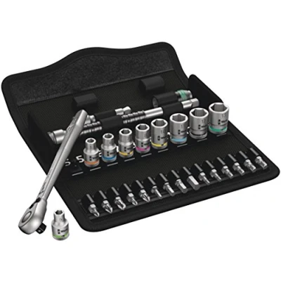 Immagine di Wera Zyklop Metal 8100 SA 8 Kit di chiavi a bussola metrico 1/4 (6.3 mm) 28 parti 05004018001