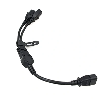 Immagine di ZBLZGP cavo di alimentazione IEC 320 C14 maschio A 2XC13 femmina, 2 x C13 UPS/PDU Y Type Splitter alimentazione, 250 V/10 (C14 30 cm)