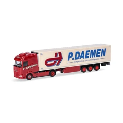Immagine di Herpa modello di camion DAF XG Kühlkoffer Sattelzug&quot;P. DAEMEN&quot; (Niederlande/Maasbree), in scala 1:87, pezzo da collezione, tedesco, statuetta plastica