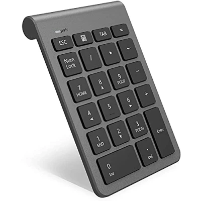 Immagine di Rytaki Tastierino Numerico Bluetooth, Bluetooth 22 Tasti, Estensione per Tastiera Contabilità e Inserimento Dati, Laptop, Notebook, PC Desktop