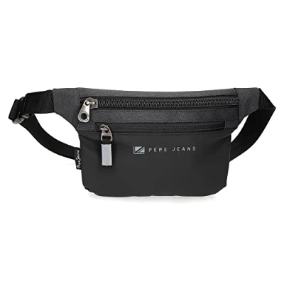 Immagine di Pepe Jeans Jarvis Marsupio Piatta Nero 25 x 15 2,5 cm Poliestere con dettagli in finta pelle