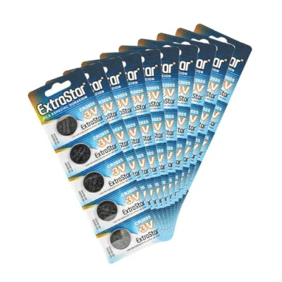 Immagine di A2ZWORLD 50 Pezzi Pila Batteria a Bottone CR2025, in Litio 3V (10 Confezioni di 5 Batterie)