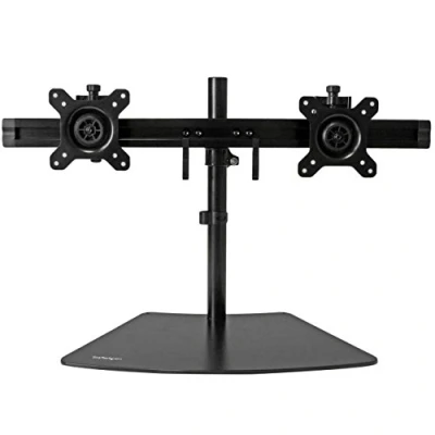 Immagine di StarTech.com Supporto per doppio monitor VESA regolabile, Supporta da 12 a 24&#039;&#039;, Base basso profilo (ARMBARDUO)