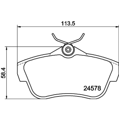 Immagine di HELLA 8DB 355 013 421 Kit pastiglie freno Non predisposto per contatto segnalazione usura con bulloni pinza accessori FIAT: Scudo II Van