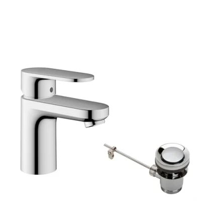 Immagine di hansgrohe Vernis Blend Miscelatore monocomando lavabo 70 con piletta di scarico in metallo, cromo, 71557000