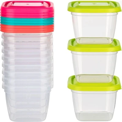 Immagine di Kigima Mini Contenitore per congelatore Alimenti colorato (0,47l Quadrato (12 Pz))