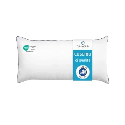 Immagine di Third of Life Cuscino inSPIRO 40x80 cm ergonomico per Dormire sulla schiena, sul fianco o a pancia in giù Morbido e Leggero Lavabile Lavatrice
