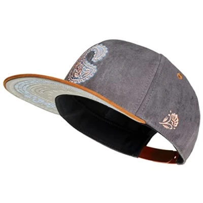Immagine di Cadency® Snapback Cappellino cachemire unisex, misura regolabile, grigio., Taglia unica