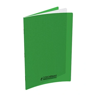Immagine di Conquérant Quaderno classico, 24 x 32 cm, quaderni piccoli, 5 mm, 96 pagine, copertina in polipropilene, colore: Verde