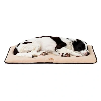 Immagine di Ferplast Cuccia Cane Cuscino Taglia Media Double Face Tessuto Antigraffio ed Impermeabile, Caldo Micropile Materassino Lavabile in Lavatrice a 30 83 x 50 3,5 cm.Marrone