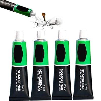 Immagine di NAUXIU Nail Free Glue,Colla Multiuso Forte, all Purpose Glue,Nail Glue Waterproof Adhesive Sealant Punch Quick Drying Glass Universal Glue, Super for Resin Ceramic Metal