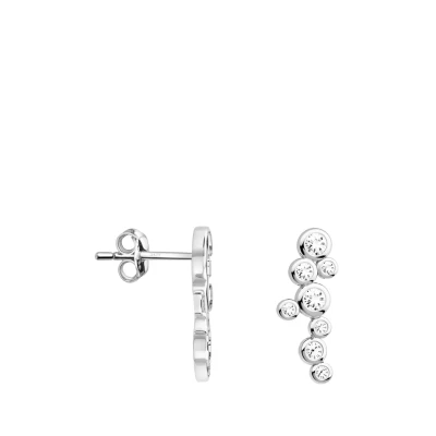 Immagine di SOFIA MILANI Orecchini da Donna in Argento 925 Con Pietra Zircone Orecchino a Perno Cerchio E0617