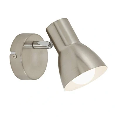 Immagine di BRILONER Leuchten Plafoniera, lampada da soffitto, faretto orientabile e inclinabile, 1x E14, max. 25 Watt, retrò, colore: nichel opaco, 80x130 mm (DxA)