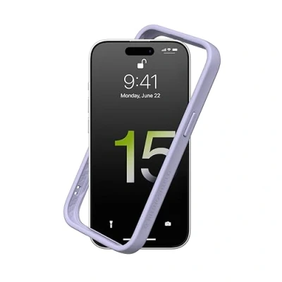 Immagine di RhinoShield Bumper Case Compatible with [iPhone 15] CrashGuard Shock Absorbent Slim Design Protective Cover 3.5M / 11ft Drop Protection Lavender