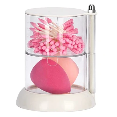 Immagine di JessLab Contenitori Impilabile, 2 Strati Acrilico Capelli Accessori Organizzatori Gioielli Vassoi trucco Organizzatore di Stoccaggio per il Bagno Vanity Countertop