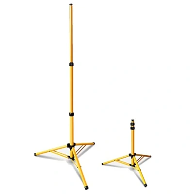 Immagine di EINFEBEN Faretto da cantiere treppiedi, con supporto regolabile in altezza, acciaio, colore: giallo