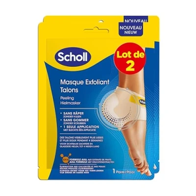 Immagine di Scholl Set di 2 mascherine per piedi esfolianti il tallone, peeling piedi, elimina calli, cura dei efficace, 4 calzini
