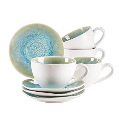 Immagine di MÄSER Set di tazze in gres FROZEN verde, 8 pezzi