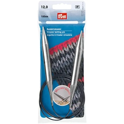 Immagine di Prym Ferri circolari MS 100 cm 12,00 mm argento, ottone, 12,0