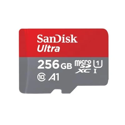 Immagine di SanDisk Ultra microSDXC UHS I memory card 256 GB+adapter (for Android smartphones and tablets MIL cameras, A1, C10, U1, 120 MB/s transfer)