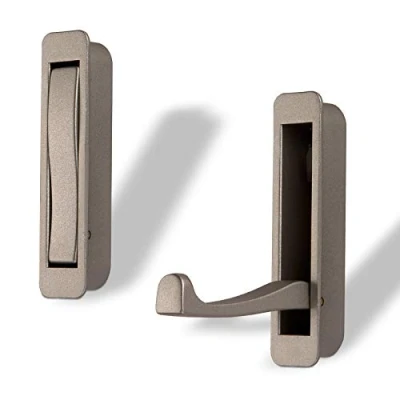 Immagine di Set da 2x Ganci Pieghevoli ZILLY moderno Attaccapanni Gancio Porta Cappotti Appendiabiti ripieghevole Incassare 80x20 Finitura Acciaio Inox Fresare di SO TECH®