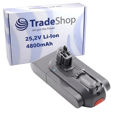Immagine di Trade Shop Batteria agli ioni di litio 25,2 V/4800 mAh, compatibile con aspirapolvere Dyson V11 Absolute Extra+, Torque Size, Complete Extra, 2020 Outsize, SV15, SV17