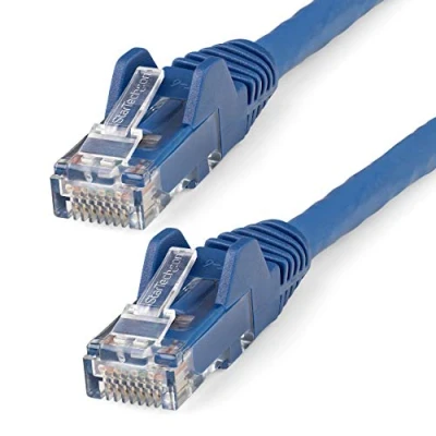 Immagine di StarTech.com Cavo Ethernet CAT6 10m rete Lan RJ45 10 Gigabit 100W PoE dati/patch UTP 10GbE Testato individualmente Low Smoke Zero Halogen Certificato ETL Blu (N6LPATCH10MBL)
