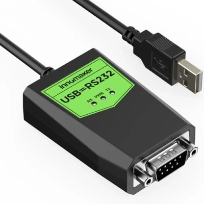 Immagine di innomaker Cavo seriale da USB a maschio DB9 FTDI FT230 Chip RS232 convertitore adattatore segnale alimentazione isolamento supporto Windows 11,10 XP, Mac OS, Android, Linux