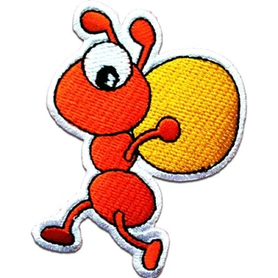 Immagine di formica animale Toppe termoadesive Patch Toppa ricamate, misura: 5,8 x 7,3 cm