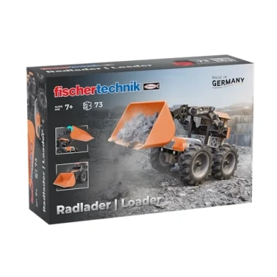 Immagine di fischertechnik Loader 576106 gioco educativo di costruzione, caricatore a ruote da assemblare per bambini partire dai 7 anni, arancione