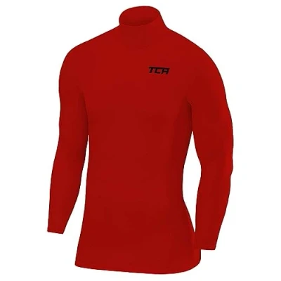 Immagine di TCA SuperThermal Maglia Termica Collo Alto per Uomo a Compressione con Maniche Lunghe Rosso, XL
