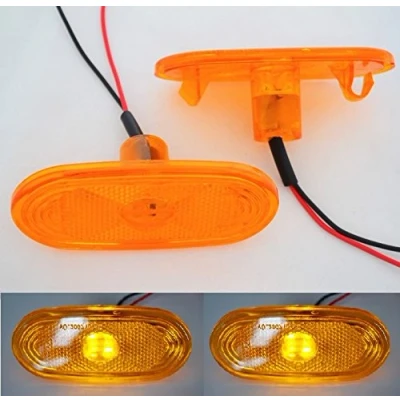 Immagine di 24/7 AUTO 4x 12V LED indicatore laterale arancione ambra luci per Sprinter Crafter 2006 2015 OEM sostituire