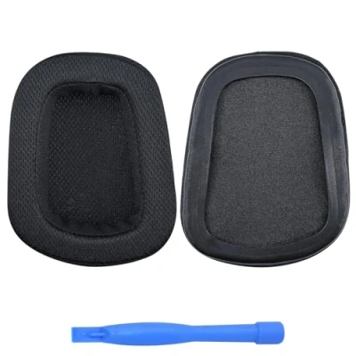 Immagine di Cuscinetti Auricolari di Ricambio per Logitech G733 / G335 Lightspeed Wireless Gaming Cuffie MMOBIEL Mesh Fabric Padiglioni Nero