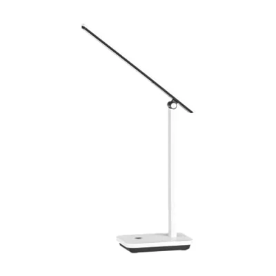 Immagine di Eglo Iniesta Lampada da tavolo a LED, ricarica USB, dimmerabile con funzione touch, per comodino, scrivania, ufficio, plastica in bianco e nero, colore luce caldo, freddo