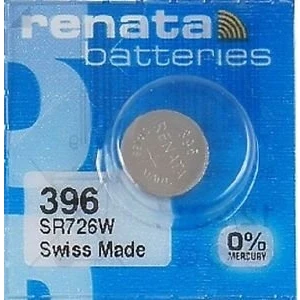 Immagine di Renata 396 SR726W Batteria per orologio in ossido di argento, 1,55 V, confezione blister