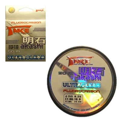Immagine di Lineaeffe Filo da Pesca Take Akashi Fluorocarbon Ultraclear 0.16 mm 50 m Ideale per Tutte Le Tecniche di Spinning Surfcasting Trota Bolognese Lago Invisibile in Acqua Resistente al
