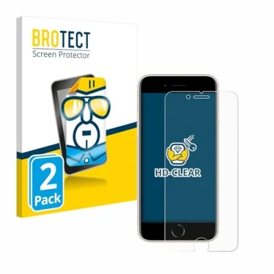 Immagine di brotect Pellicola Protettiva per Apple iPhone SE 3 2022 Protezione Schermo (2 Pezzi) [Trasparente, Anti Impronte]