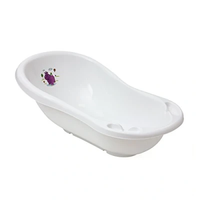 Immagine di keeeper Vaschetta da Bagno Ergonomica, Ippopotamo, Per Bambini 0 a 12 Mesi circa, 84 cm, Wiktoria, Bianco