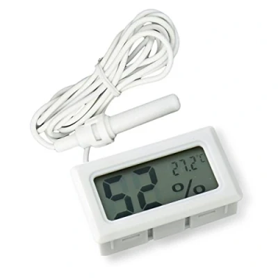 Immagine di ARCELI 2 in 1 LCD digitale con termometro e igrometro integrato per incubatrice pollame rettile Bianco
