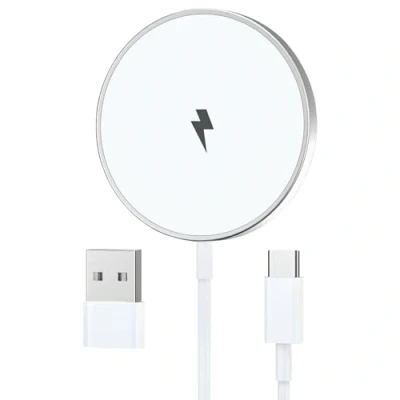 Immagine di Caricatore Wireless iPhone 2M,15W Mag Safe per Apple 16/15 Pro Max/15 Plus/15/14 Max/14 Plus/13 Pro/12 Mini, Magnetico i Phone Caricabatterie
