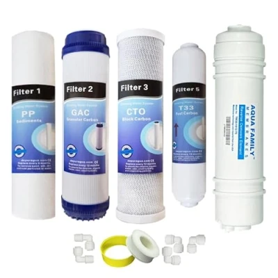 Immagine di Depurtek Kit 4 filtri e membrana 75 GPD in linea osmosi inversa Hidrotek Depuragua MOON